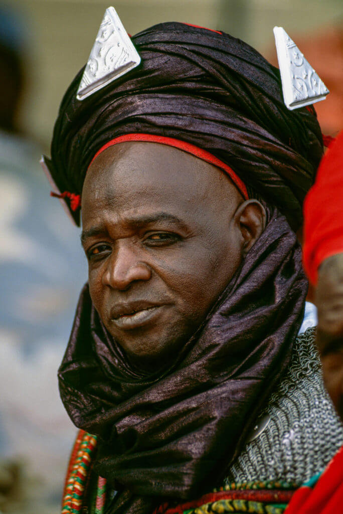 Decorated Turban of Cavalry Guard, Katsina, Nigeria