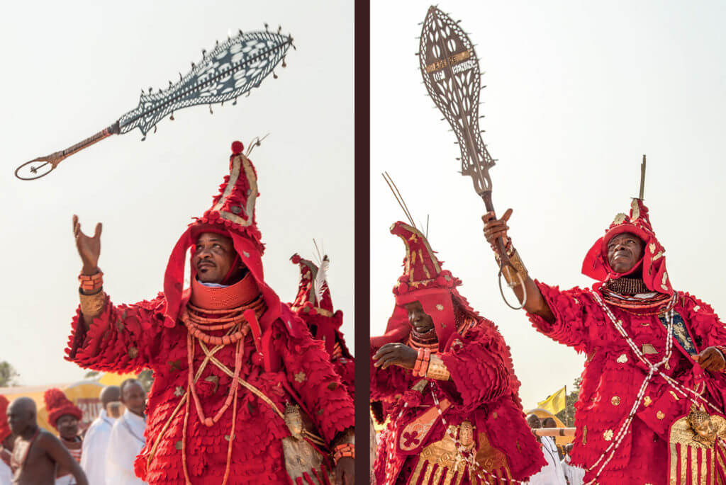 Senior Chief Tossing his Ceremonial Sword, Benin City, Nigeria
