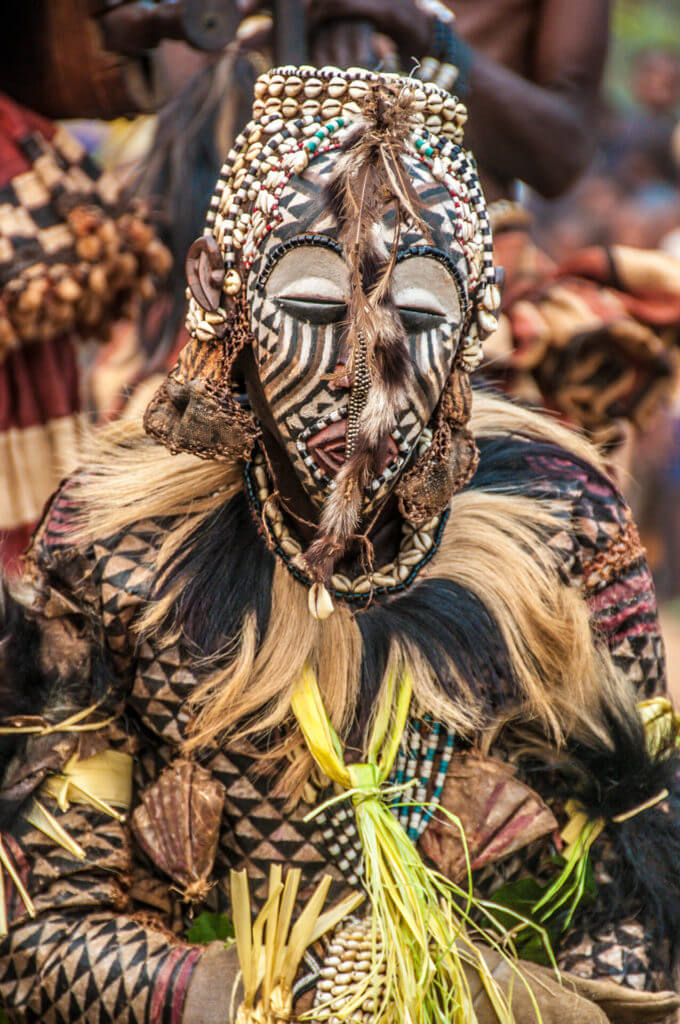 Kuba Ngady Mwaash Mask Represents the Wife of the Creator God Woot, DR Congo