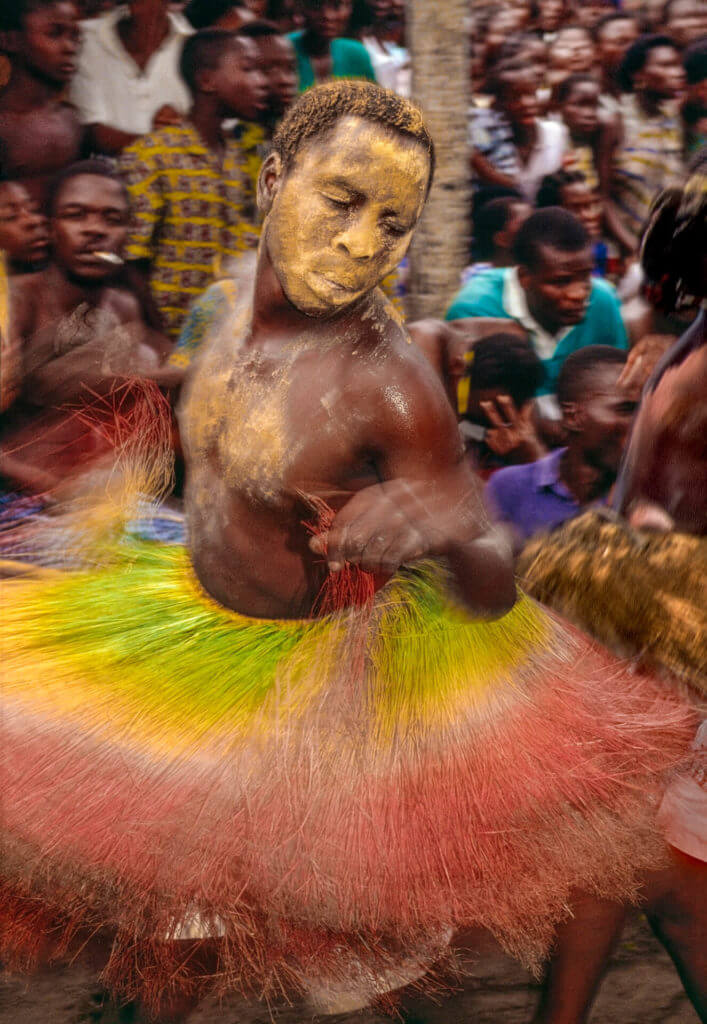 Voodoo Dancer Painted With Palm Oil, Benin