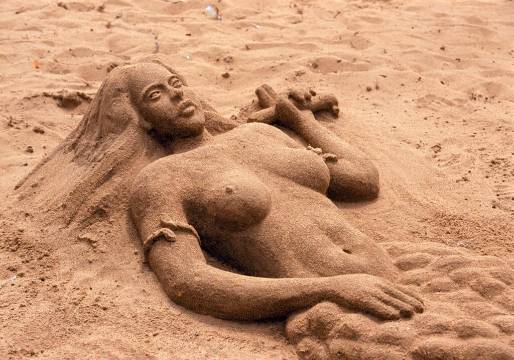 Sand Sculpture of Mami Wata, Benin