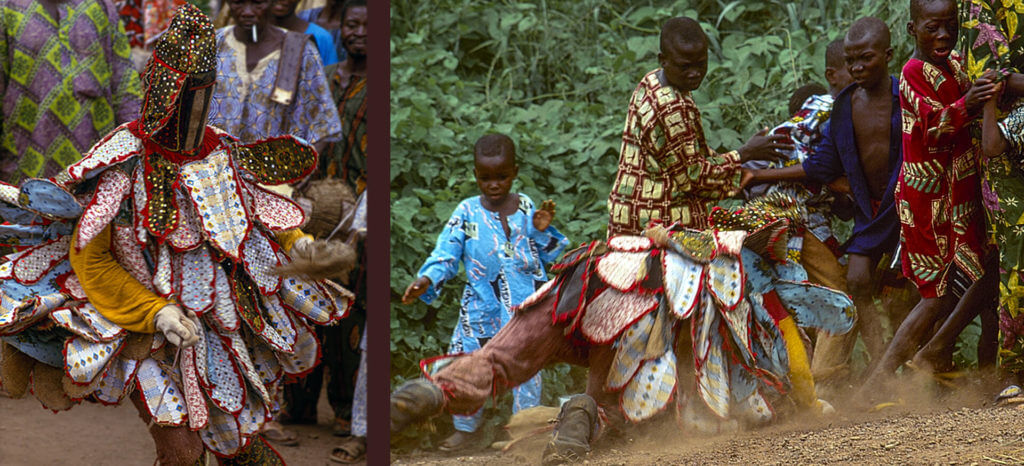 Yoruba Tahe Mask Chasing Children, Benin